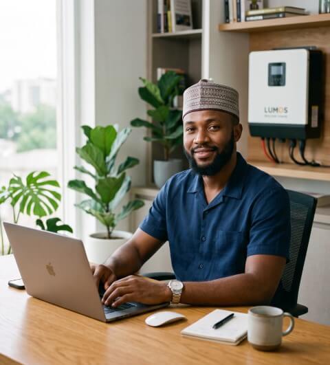 Young professional working with financed workspace tools